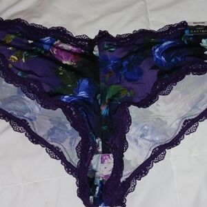 Cacique Purple Strappy-Back Cheeky Panty Size 22-24